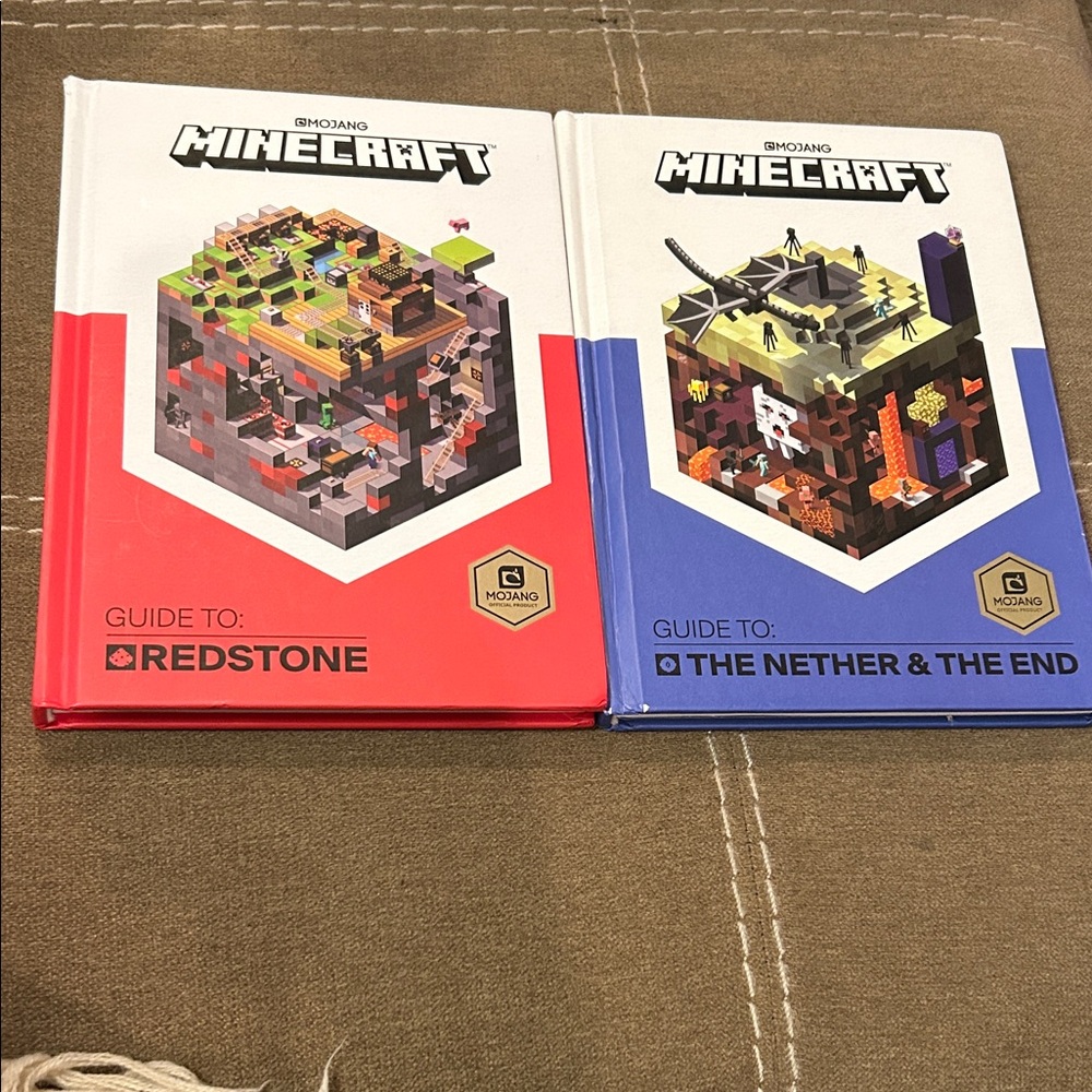 Minecraft Hardback Books: Guide To Redstone & Guide To The Nether & The End